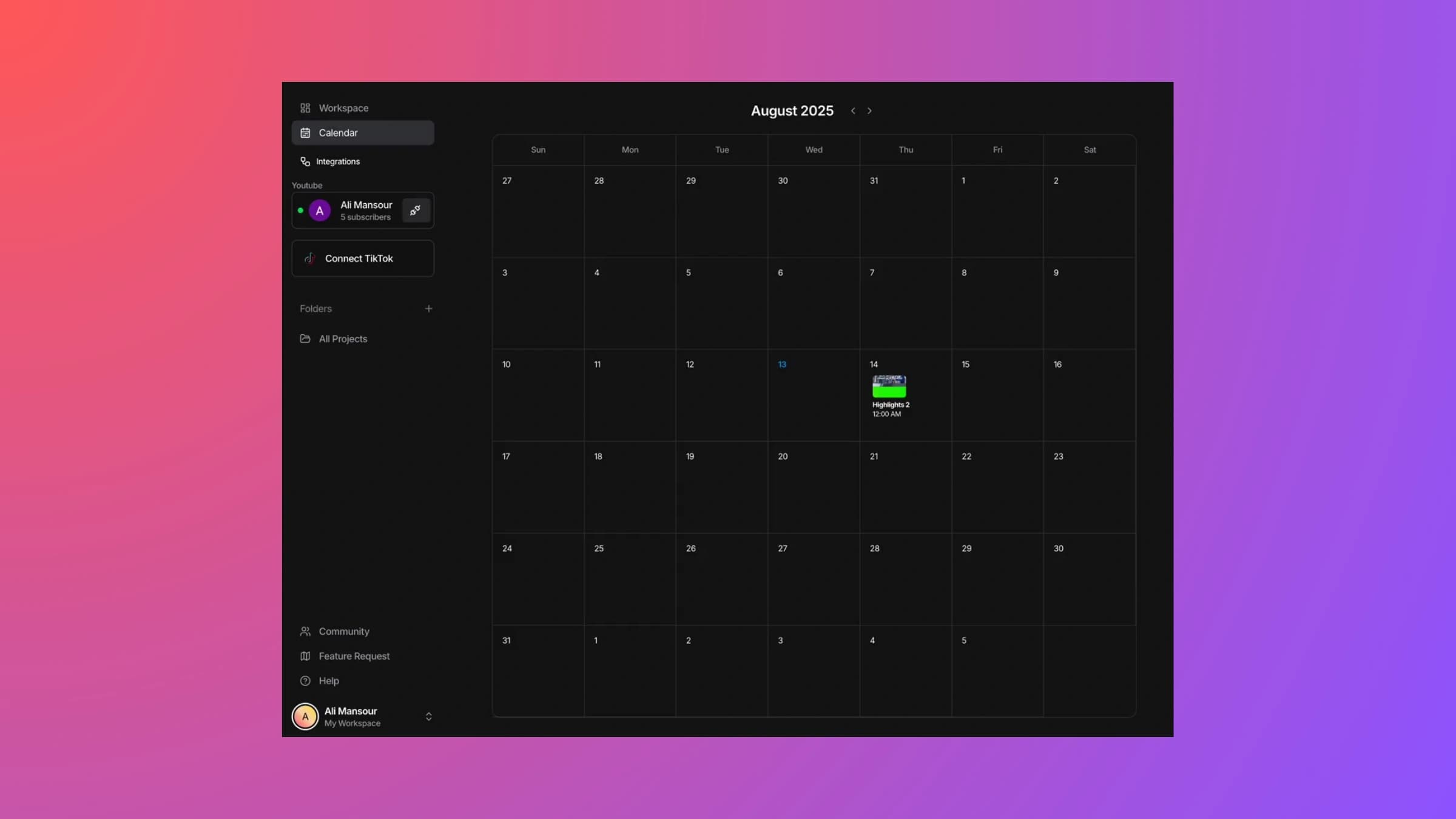 Automate Your Video Publishing - Import from Google Drive and Dropbox, then publish directly to TikTok, YouTube, and LinkedIn. Schedule posts, set up bulk queues, and automate distribution across all platforms.